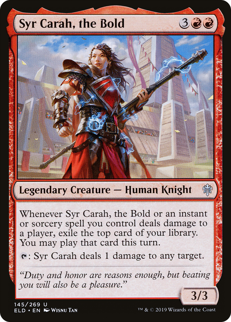 Syr Carah, the Bold (ELD-145) - Throne of Eldraine Foil