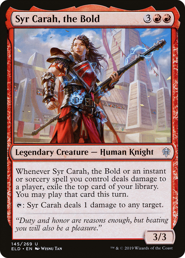 Syr Carah, the Bold (ELD-145) - Throne of Eldraine