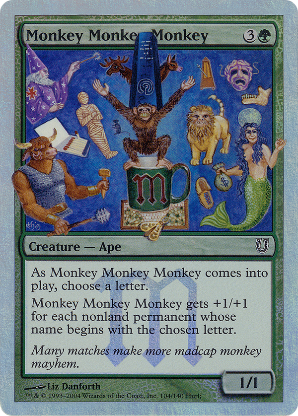 Monkey Monkey Monkey (Alternate Foil) (UNH-104) - Unhinged Foil