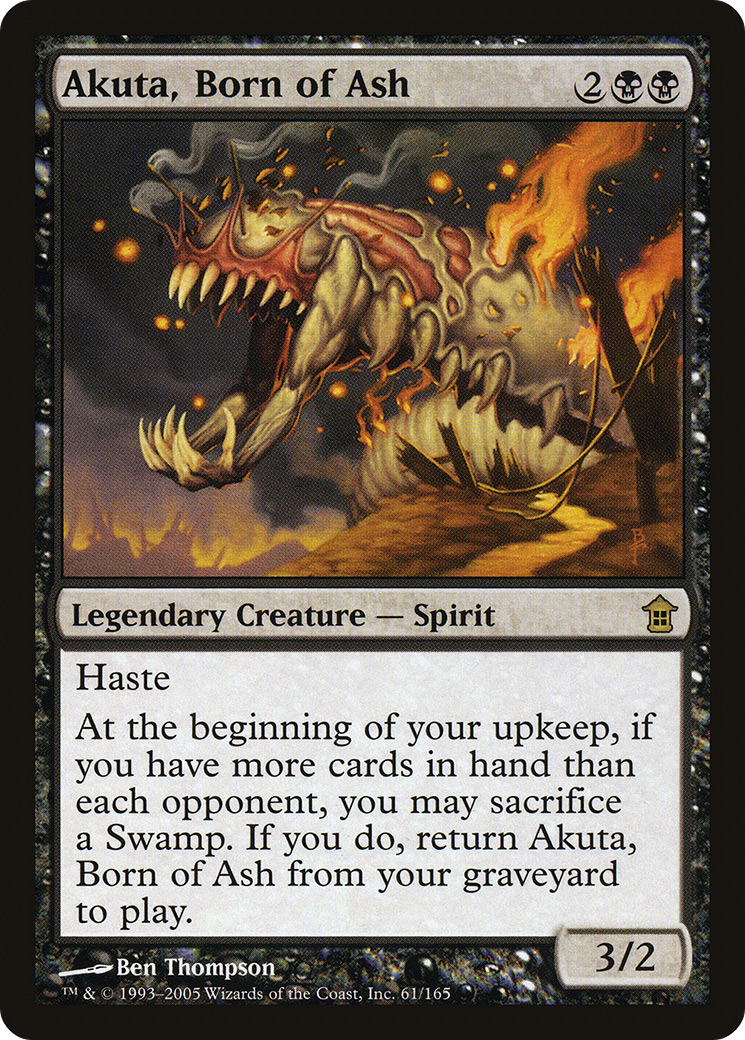Akuta, Born of Ash (SOK-061) - Saviors of Kamigawa Foil