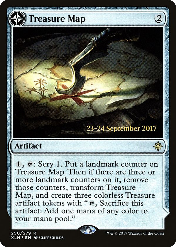 Treasure Map (XLN) (PRE-250) - Ixalan Promos: (compasslanddfc) Foil