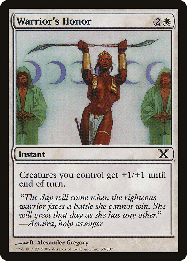 Warrior's Honor (10E-058) - Tenth Edition Foil