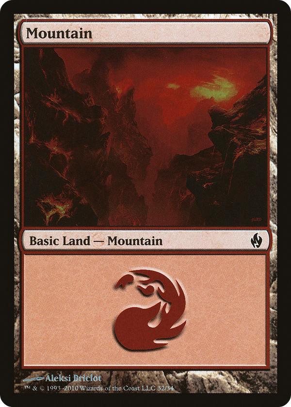 Mountain (32) (PD2-032) - Premium Deck Series: Fire and Lightning Foil