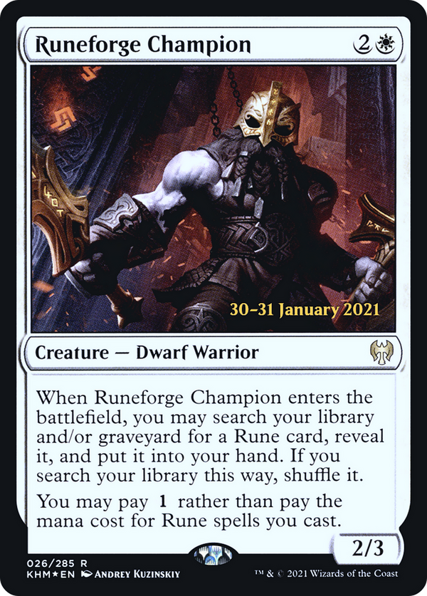 Runeforge Champion (PRE-026) - Kaldheim Promos Foil
