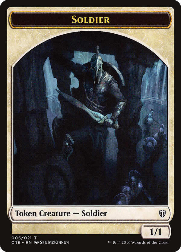 Soldier // Squid Double-Sided Token (C16-5 // 8) - Commander 2016 Tokens