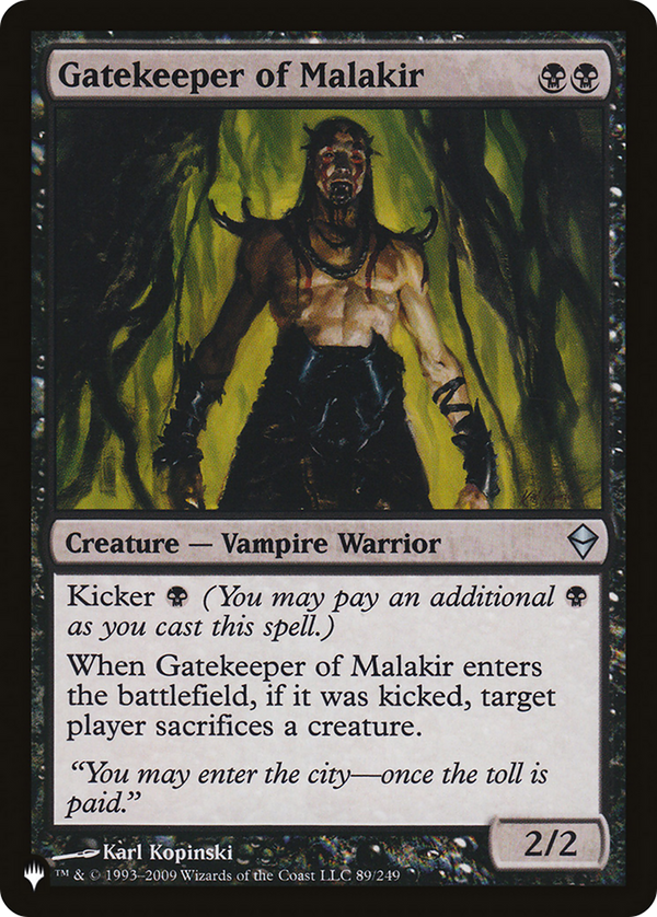 Gatekeeper of Malakir (LIST-89/249) - The List