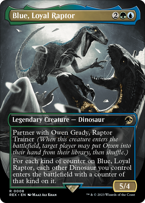Blue, Loyal Raptor (Borderless) (REX-008) - Jurassic World Collection
