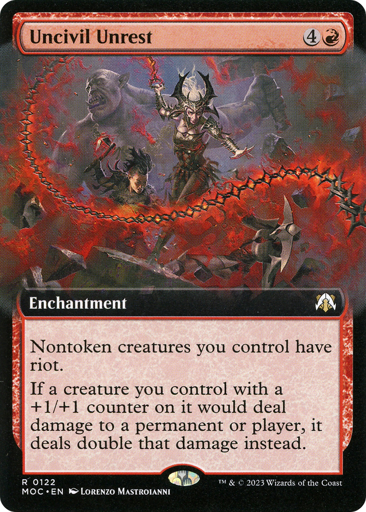 Uncivil Unrest (Extended Art) (MOC-122) - March of the Machine Commander: (Extended Art) Foil