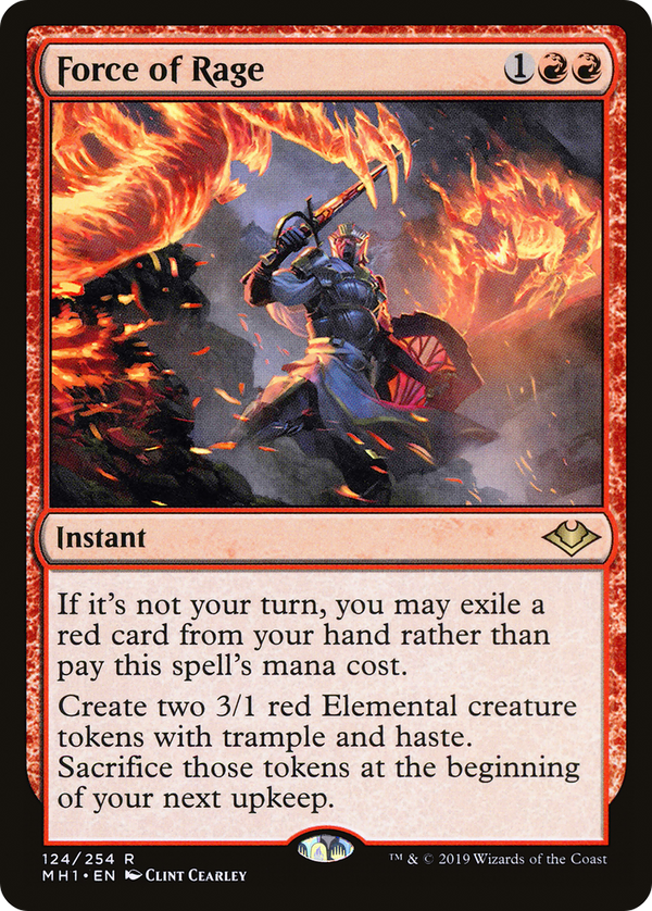 Force of Rage (MH1-124) - Modern Horizons Foil