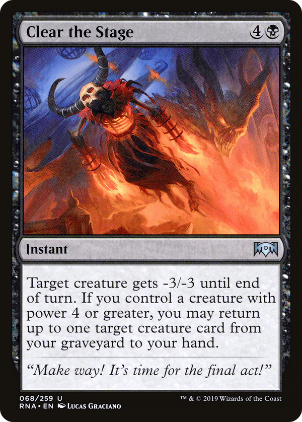Clear the Stage (RNA-068) - Ravnica Allegiance Foil