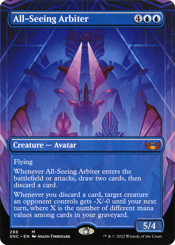 All-Seeing Arbiter (Borderless) (SNC-286) - Streets of New Capenna Foil