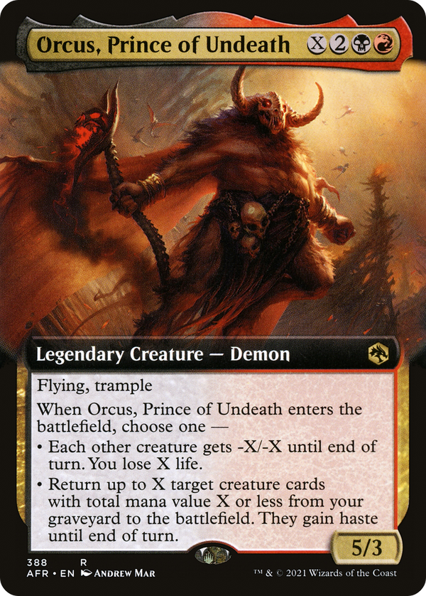 Orcus, Prince of Undeath (Extended Art) (AFR-388) - Adventures in the Forgotten Realms: (Extended Art) Foil