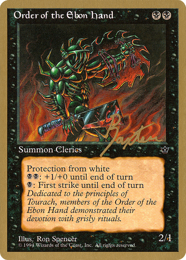 Order of the Ebon Hand (Spencer) - 1996 George Baxter (FEM) (WCD-) - Pro Tour Collector Set