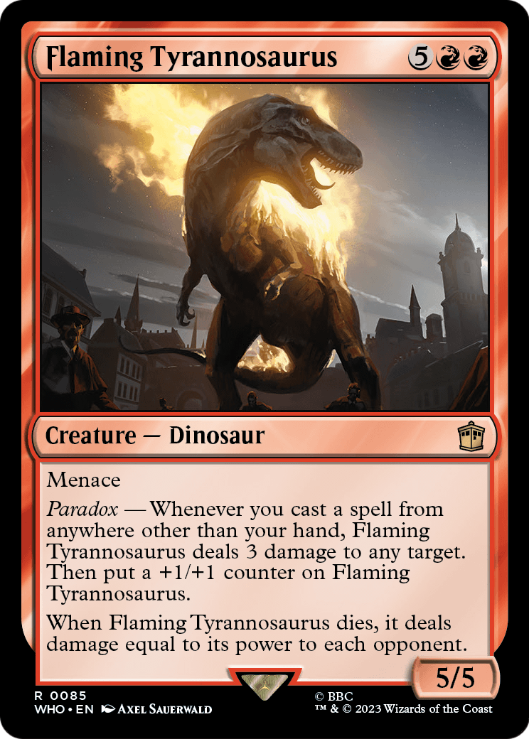Flaming Tyrannosaurus (WHO-085) - Doctor Who