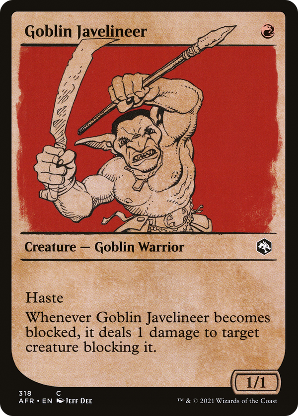 Goblin Javelineer (Showcase) (AFR-318) - Adventures in the Forgotten Realms: (Showcase) Foil