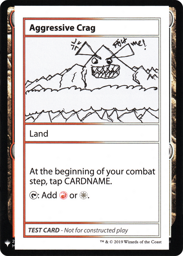 Aggressive Crag (CMB1-) - Mystery Booster Playtest Cards 2019