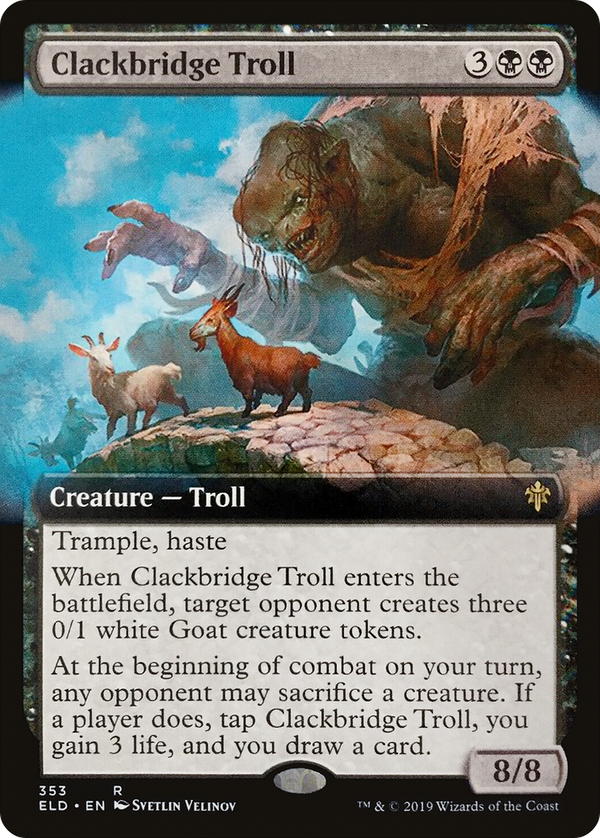Clackbridge Troll (Extended Art) (ELD-353) - Throne of Eldraine: (Extended Art) Foil