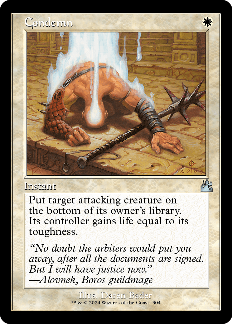 Condemn (Retro Frame) (RVR-304) - Ravnica Remastered
