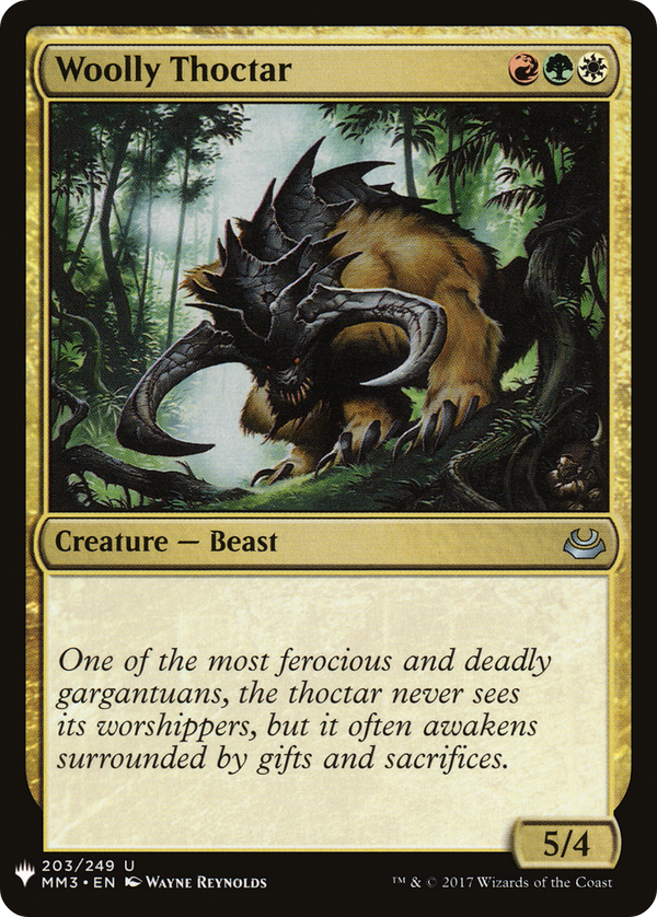 Woolly Thoctar (LIST-203) - The List