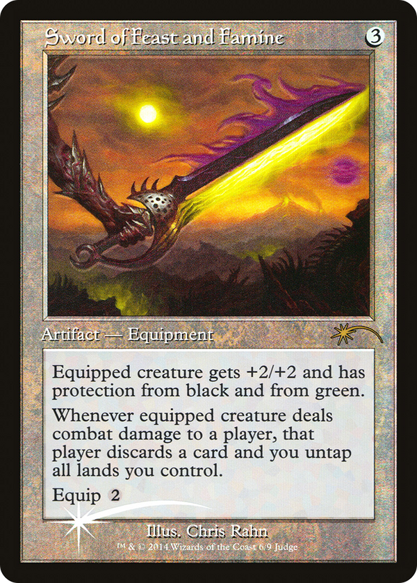 Sword of Feast and Famine (JDG-006) - Judge Gift Cards 2014 Foil