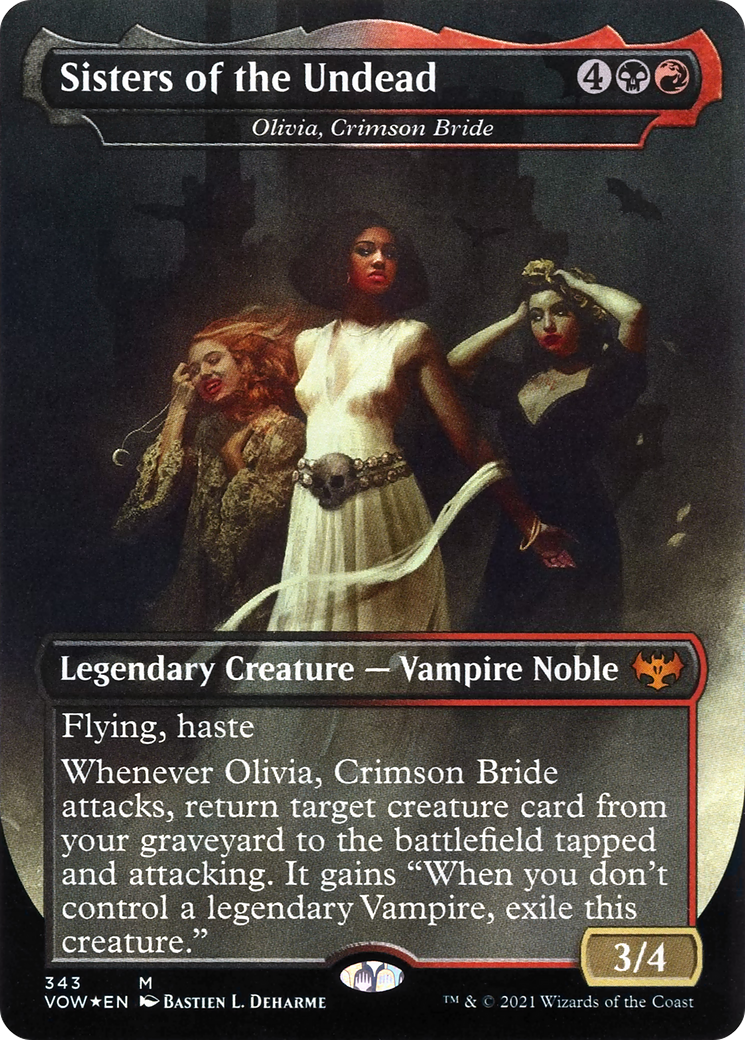 Sisters of the Undead - Olivia, Crimson Bride (VOW-343) - Innistrad: Crimson Vow / Sisters of the Undead (Borderless)