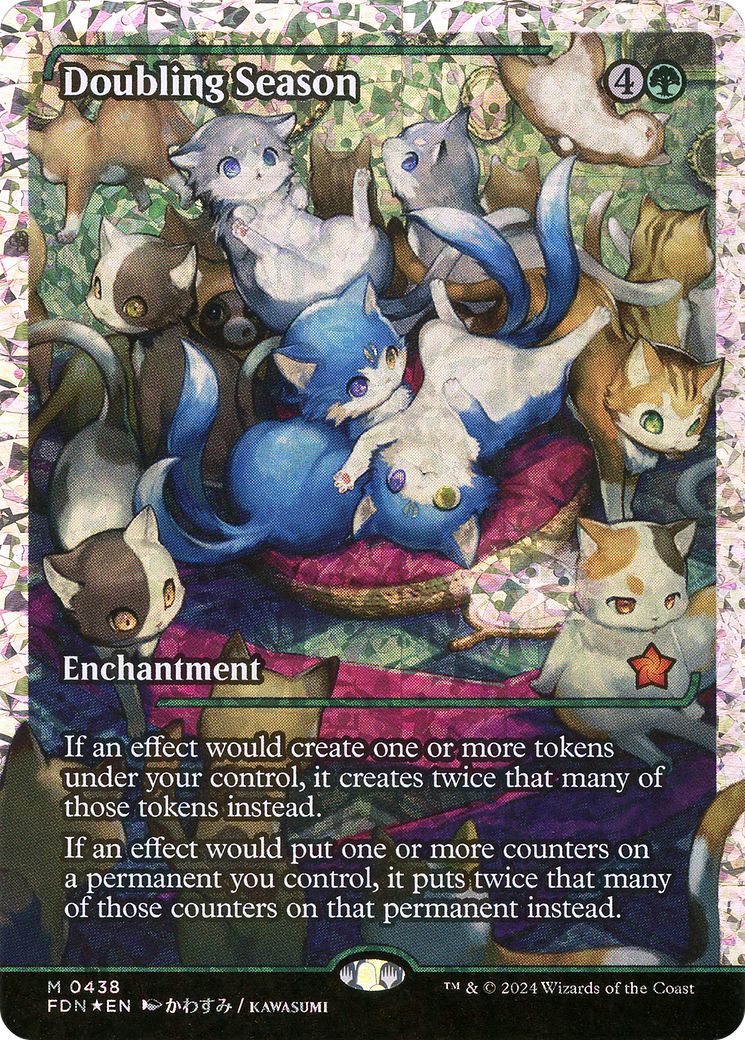 Doubling Season (Showcase) (Fracture Foil) (FDN-438) - Foundations: (Showcase, enchantment) Foil