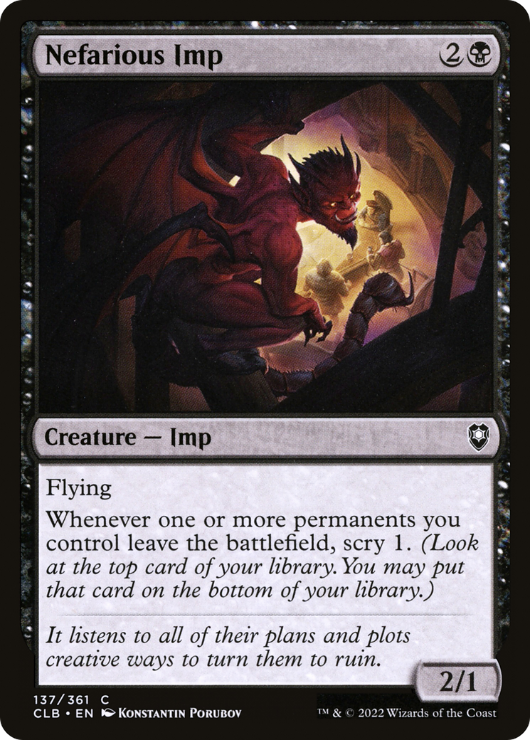 Nefarious Imp (CLB-137) - Commander Legends: Battle for Baldur's Gate