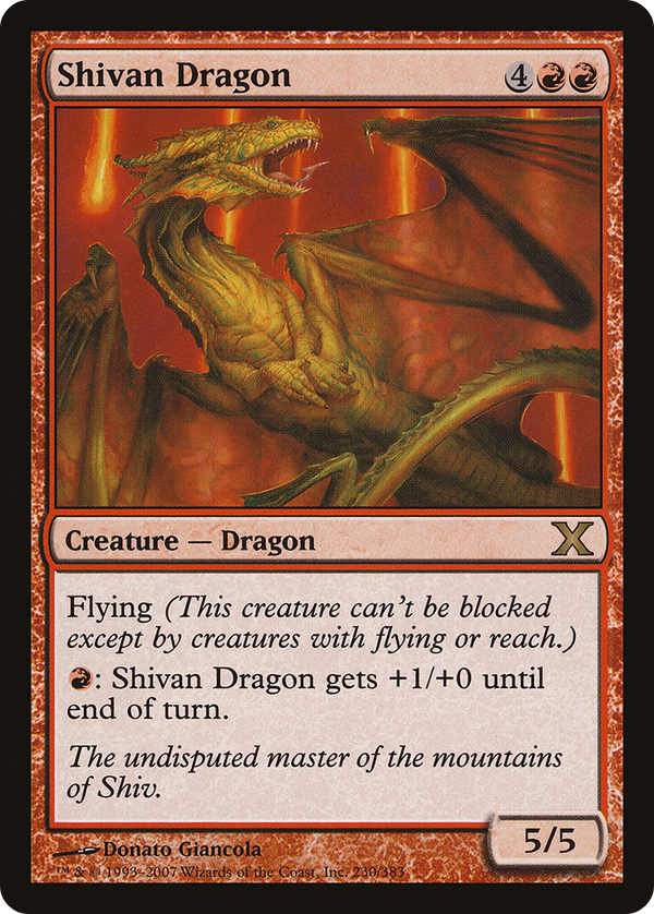 Shivan Dragon (10E-230) - Tenth Edition