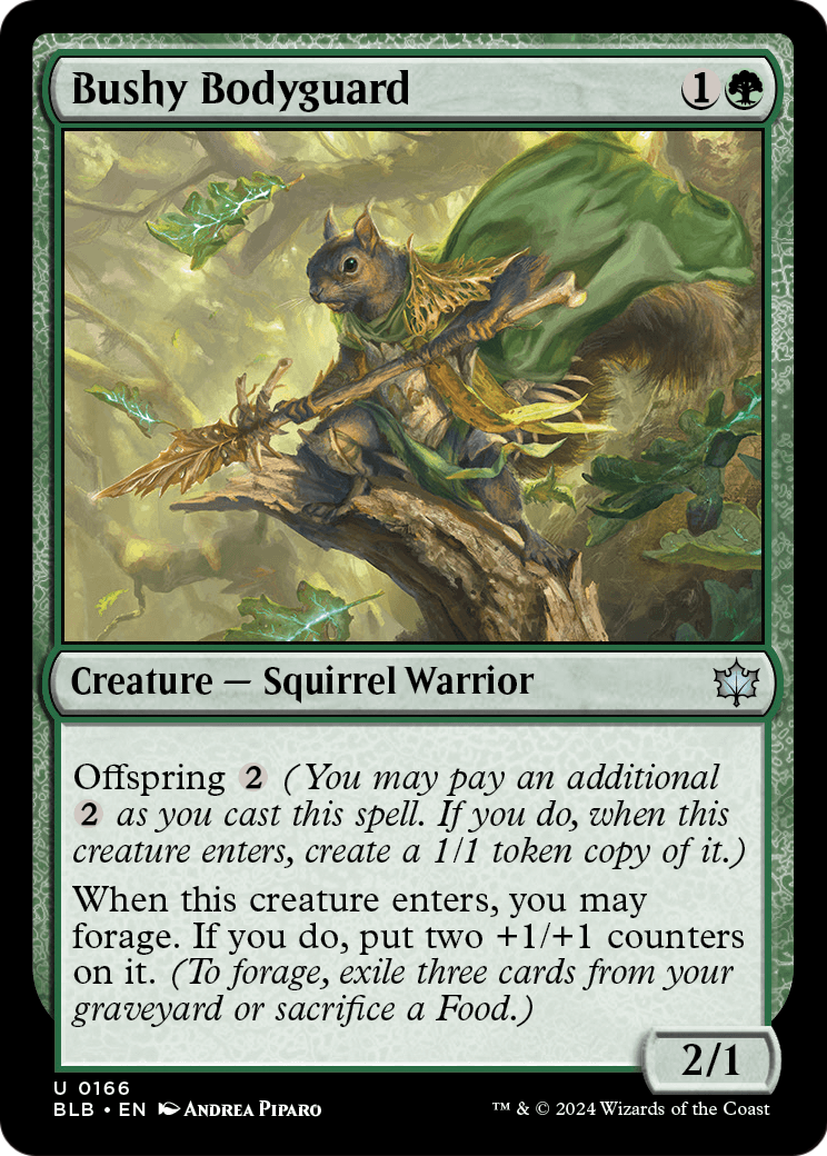 Bushy Bodyguard (BLB-166) - Bloomburrow