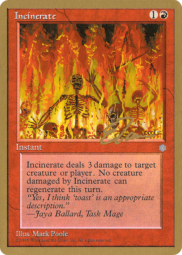 Incinerate - 1996 Eric Tam (ICE) (WCD-) - Pro Tour Collector Set
