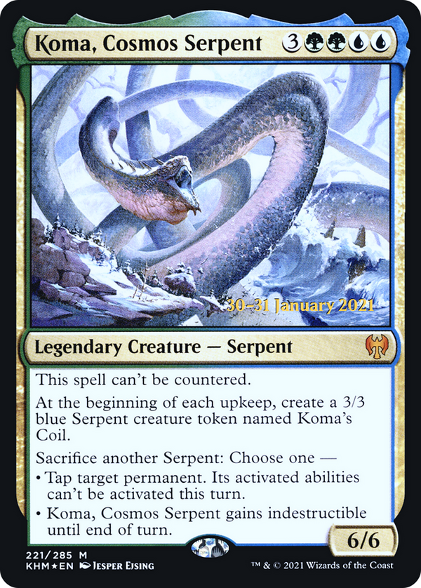 Koma, Cosmos Serpent (PRE-221) - Kaldheim Promos Foil