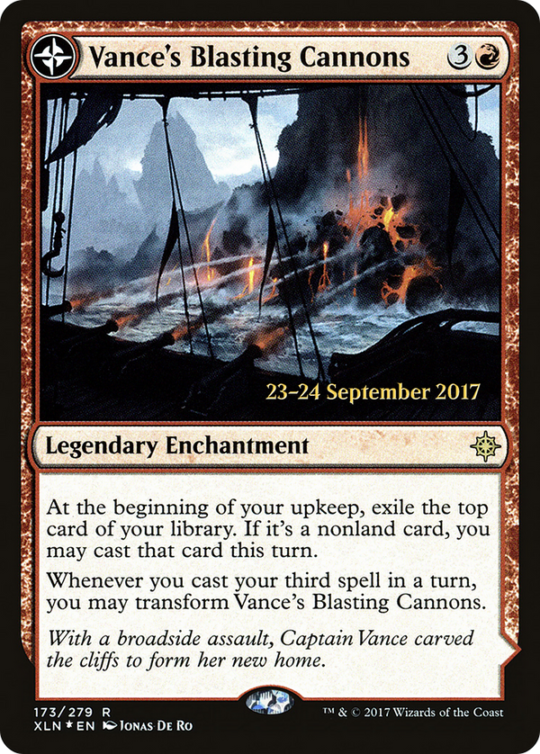 Vance's Blasting Cannons (PRE-173) - Ixalan Promos: (compasslanddfc) Foil