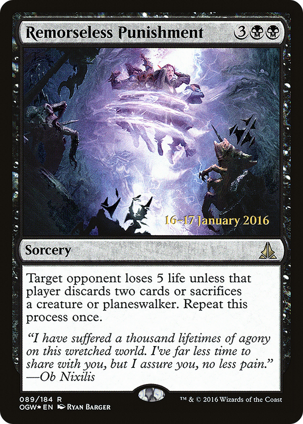 Remorseless Punishment (PRE-089) - Oath of the Gatewatch Promos Foil