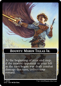Bounty: Miron Tillas Jr. // Wanted! (TOTC-035) - Outlaws of Thunder Junction Commander Tokens Foil