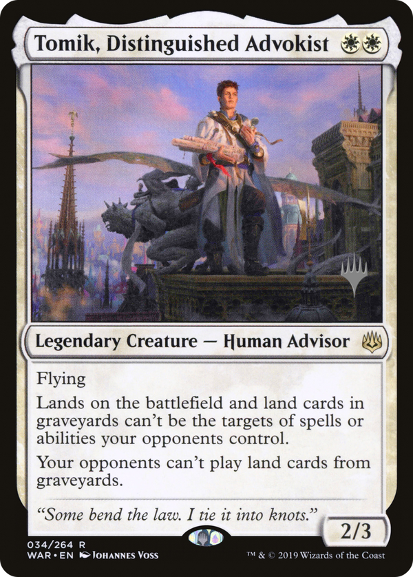 Tomik, Distinguished Advokist (PPELD-034) - War of the Spark Promos Foil