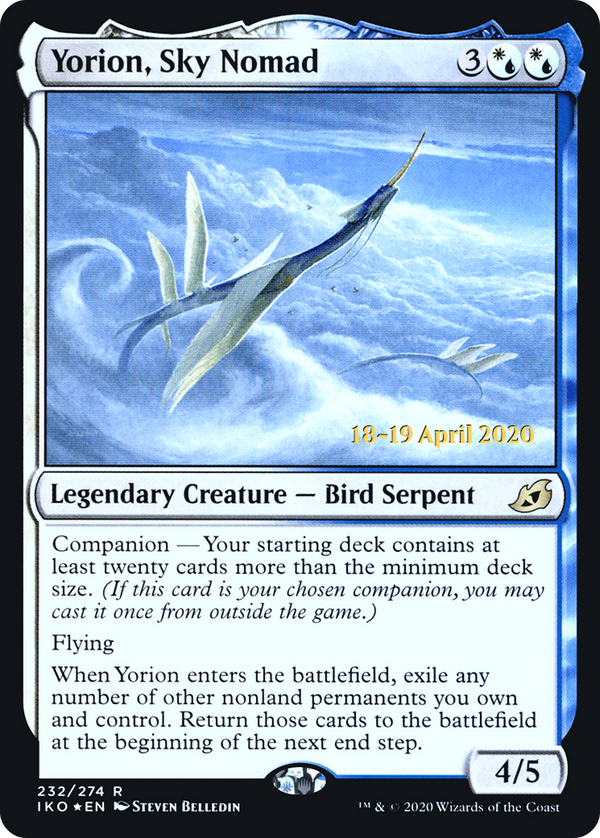 Yorion, Sky Nomad (PRE-232) - Ikoria: Lair of Behemoths Promos: (companion) Foil