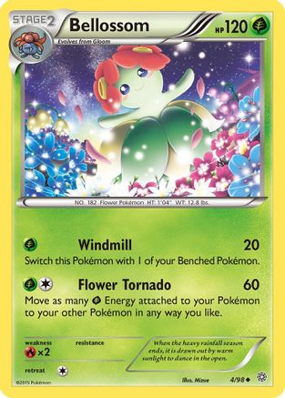 Bellossom 004  - Reverse Holofoil XY  Ancient Origins - Uncommon