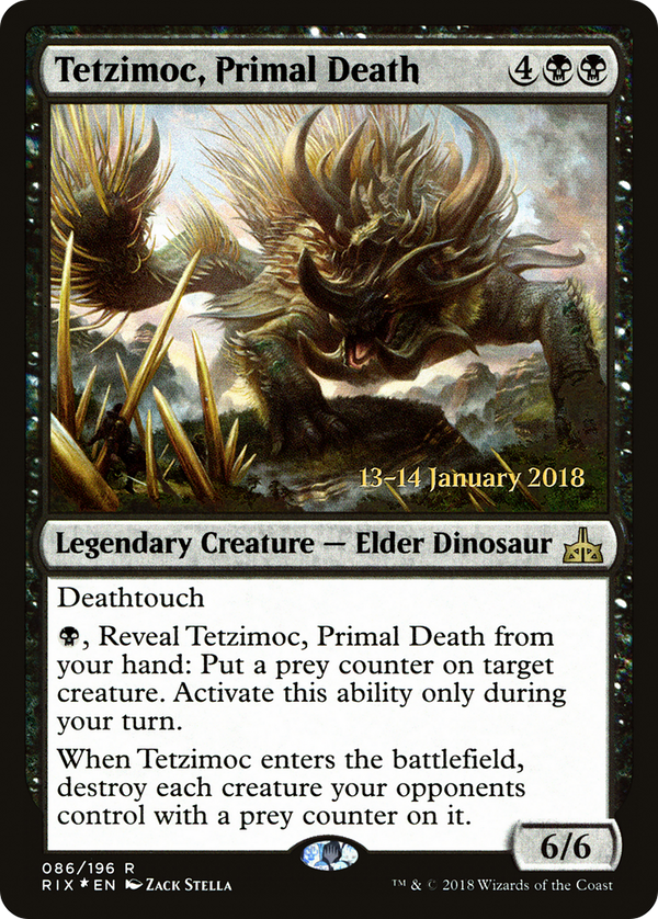 Tetzimoc, Primal Death (PRE-086) - Rivals of Ixalan Promos Foil