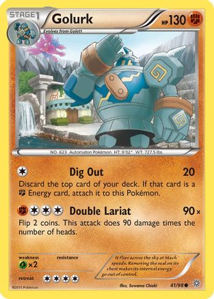 Golurk (41) (41) 041  - Reverse Holofoil XY  Ancient Origins - Common