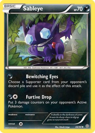 Sableye 044  - Reverse Holofoil XY  Ancient Origins - Uncommon