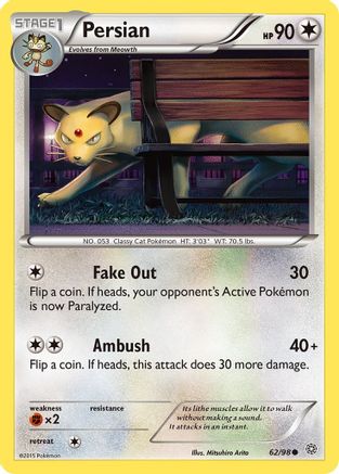 Persian 062  - Reverse Holofoil XY  Ancient Origins - Common