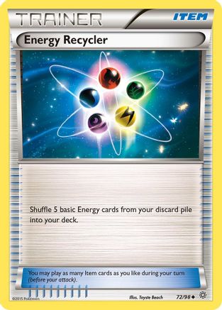 Energy Recycler 072  - Reverse Holofoil XY  Ancient Origins - Uncommon