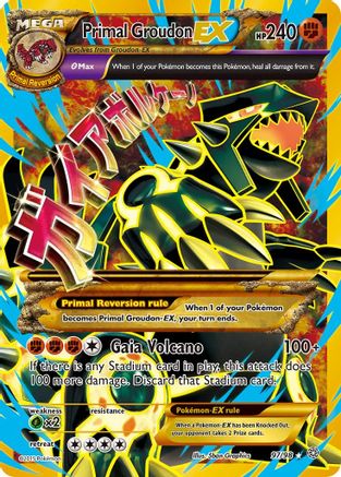 Primal Groudon EX (Shiny Full Art)/98  - Holofoil XY  Ancient Origins - Ultra Rare