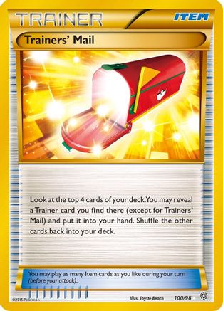 Trainers' Mail (Secret) 100  - Holofoil XY  Ancient Origins - Secret Rare