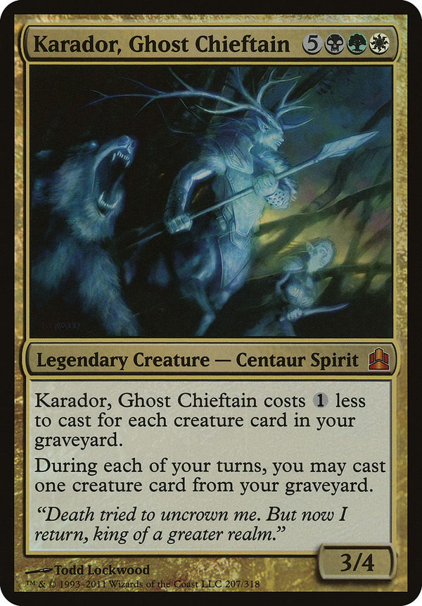 Karador, Ghost Chieftain (Commander) (OVER-) - Commander 2011 Oversized Foil