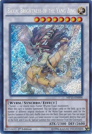 Baxia, Brightness of the Yang Zing (MP15-EN096) - 2015 Mega-Tins Mega Pack 1st Edition