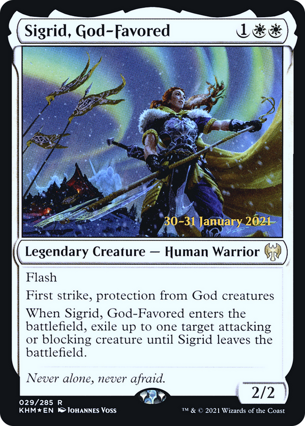 Sigrid, God-Favored (PRE-029) - Kaldheim Promos Foil
