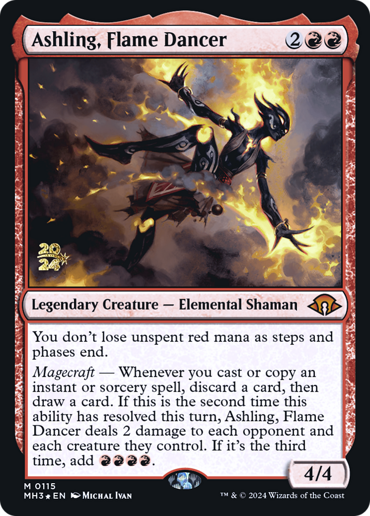 Ashling, Flame Dancer (PRE-115) - Modern Horizons 3 Promos Foil