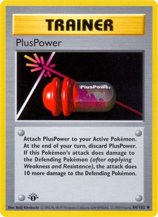 PlusPower 084  - 1st Edition Base Set Shadowless - Uncommon