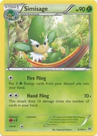 Simisage 006  XY  BREAKthrough - Rare